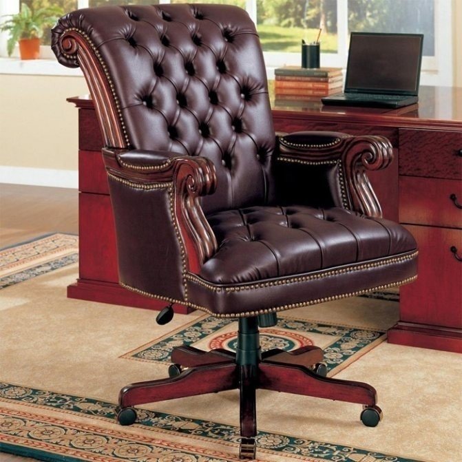 Luxury leather office chair кресло