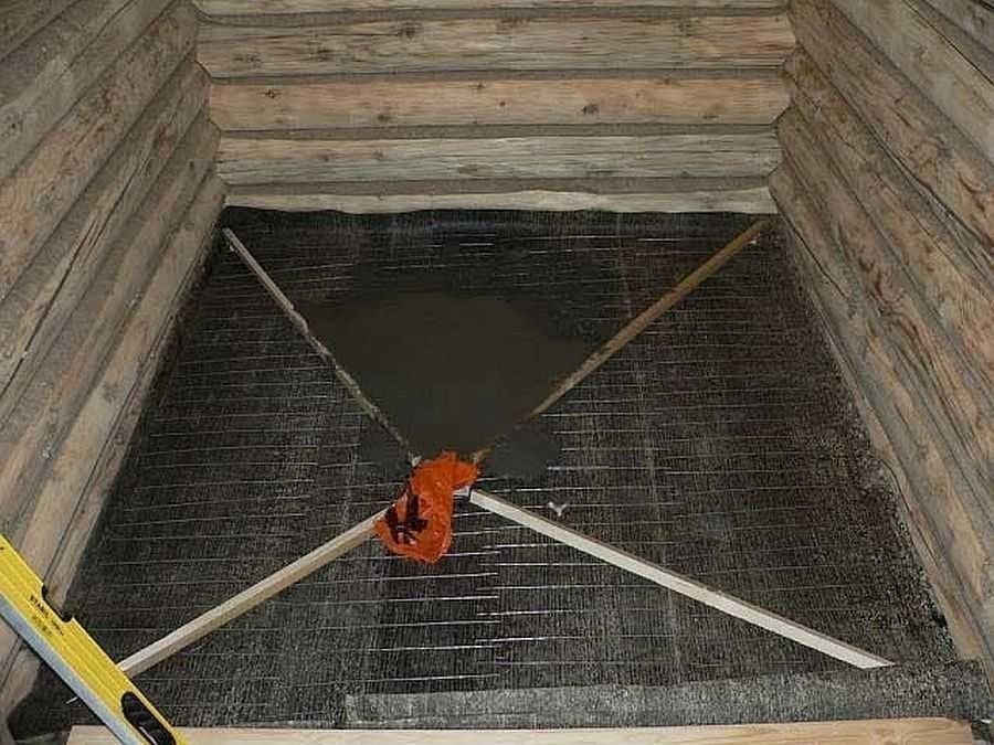 Водоотвод в бане с бетонным полом