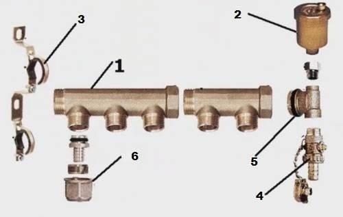 Гребёнка отопления распределительный коллектор