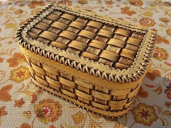 Хлебница на шарнире «плетень»