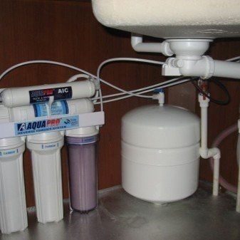 Установка фильтра для воды под мойку