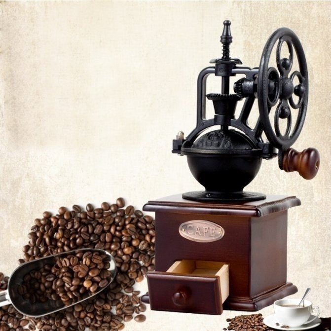 Кофемолка деревянная coffee grinder