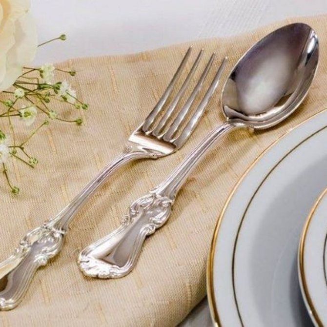 Silver plated cutlery столовый набор